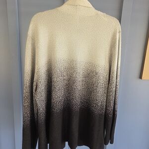 Ruby Rd. Cream and Black Gradient Sweater